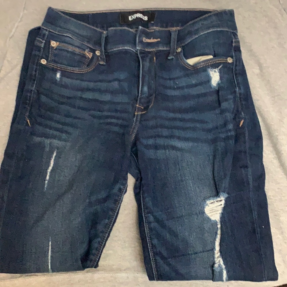 EXPRESS Mid Rise Skinny Jeans